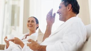 Woman meditating outside